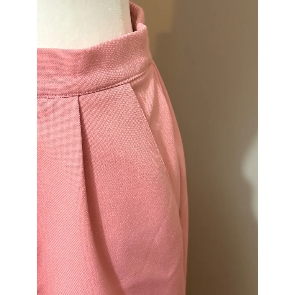 VTG Nikki Southern Pink Cream Floral‎ Embroidered Sweater & Midi Skirt Set XL 18